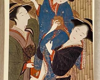 Panel Print from women of the twelve months by Katsukawa Shunsho