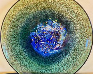 Kosta Boda Art Glass Charger Signed