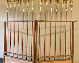 Ya-byobu and Conquered Arrows Folding Screen
