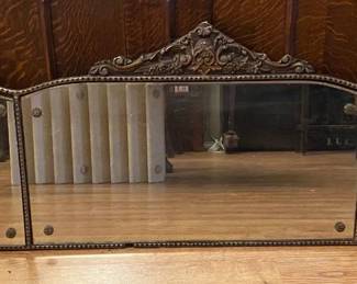 Early 20th Century Etched Fireplace Mirror