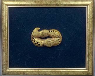 Mounted African Ivory Coast Crocodile Paperweight