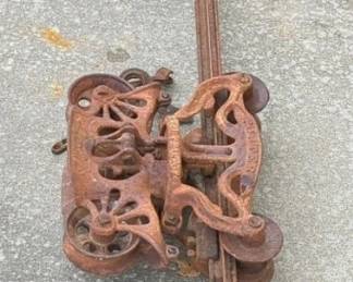Antique Porter Rail Pulley Assembly