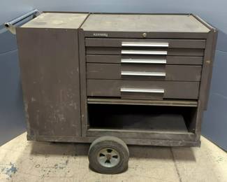 Kennedy 11-Drawer Versa-Cart Rolling Tool Box With Drop Leaf Table, 36" x 46" x 20"
