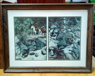 Bev Doolittle "The Forest Has Eyes" Print, Framed Matted Under Glass, 18.5" x 24"