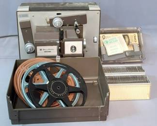 Bell & Howell Super 8mm Film Projector, Model 456A, With Autoload Reels, Qty 4, C.I.R. Super 8 Adhesive Tape Splicer, And More
