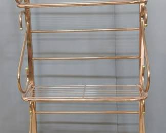 Aluminum Bakers Rack With Copper Tone, 60" x 23" x 12.5"