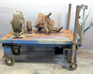 Dandy Portable Manual Scissor-Lift Table, Heavy Duty Castor Wheels, Qty 3, And More