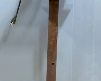 Project Master 6" Bench Grinder With Flexible Lamp, Missing Bulb, On Custom Steel Frame, 36" x 14" x 14", Powers On