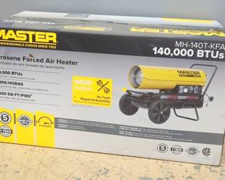 Master Kerosene Forced Air Heater, Model MH-140T-KFA, New In Box