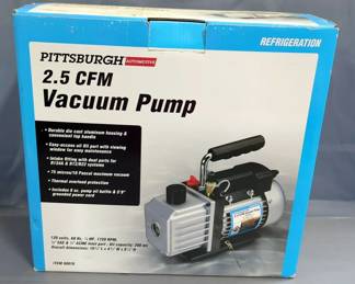 Pittsburgh 2.5 CFM Refrigeration Vacuum Pump, Model 98076, In Original Box