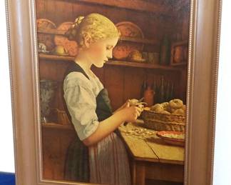 Albert Anker Little Potato Peeler