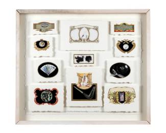 Barton Lidice Benes Large Mixed Media Collage