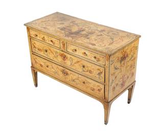 18th C. Italian Chinoiserie Painted Commode