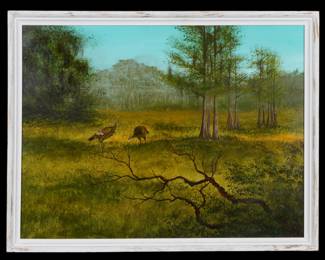 Robert Butler Florida Highwaymen Turkeys Painting