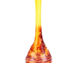 Daum Nancy Mini Autumn Scene Cameo Vase