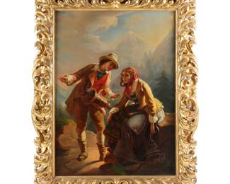 Alpine Lovers Oil Painting