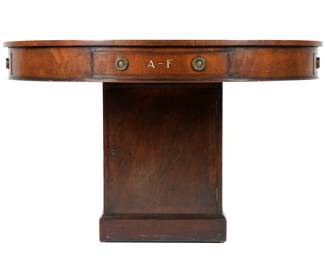 English Regency Mahogany Leather Top Rent Table