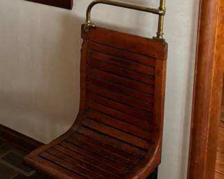 Charming Trolley Car Seat…Great entry piece!