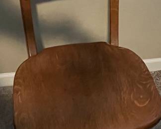 Vintage Oak Military Office Chair/Bankers Chair