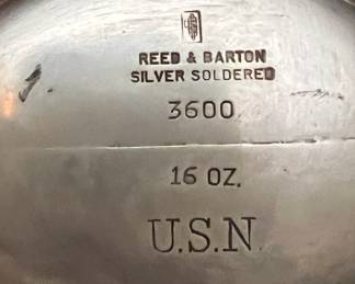 Reed & Barton Silver Soldered U.S.N. Pitcher