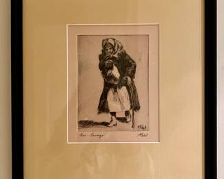 Etching, Signed A. Edel