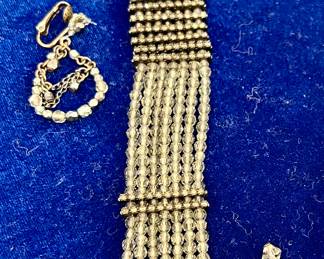 Vintage Erickson Beamon Crystal Necklace & Earrings