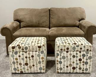 (2) Storage Ottomans on Wheels