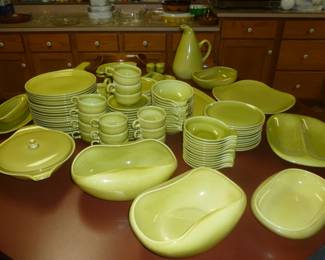 Huge set Russel Wright Chartreuse