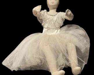 Antique Vintage FolkArt Doll, Approximately Four Feet Tall