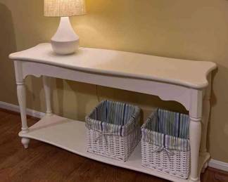 White Wood Console Hall Table