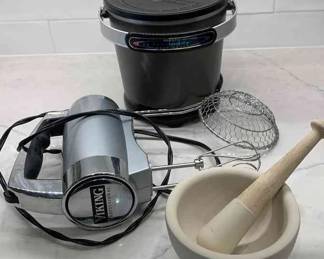 Presto FryDaddy, Viking Professional HandMixer, Mortar And Pestle