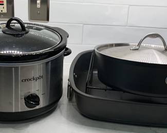 Crockpot SlowCooker, Calphalon Pan, Roaster