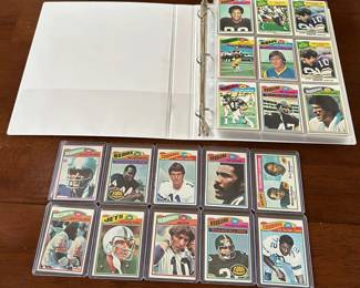 1977 Topps football cards. Over 350 cards including Steve Largent rookie, Walter Payton and more
