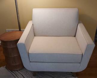 Ethan Allen Lucy Armchair and Side Table, Plus Floor Lamp and Rug