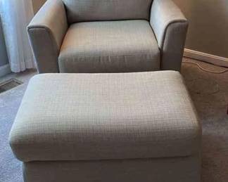 LAZBOY Chair And Ottoman Plus Lamp and Rug