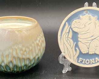 Rookwood Pottery Fiona Ornament And Candle 