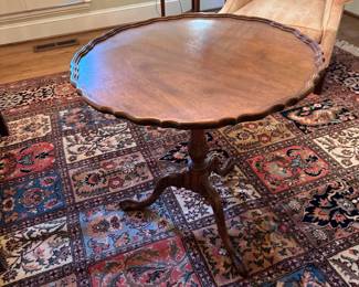 Baker mahogany pie crust table 