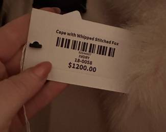 Kelli Kouri whipped stitch fox fur cape 