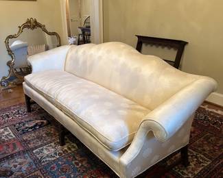 Camelback down filled sofa 