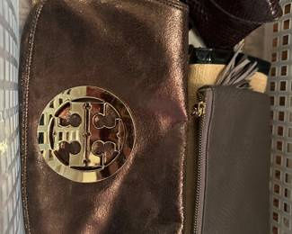 Tory Burch leather clutch 