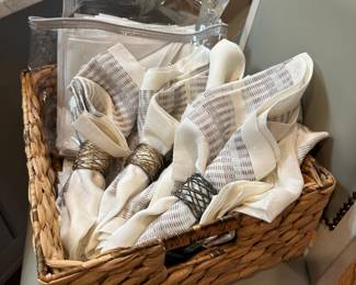 Exquisite Turkish linen napkins new with tags  