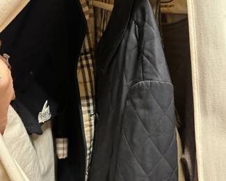 Burberry black quilted jacket 