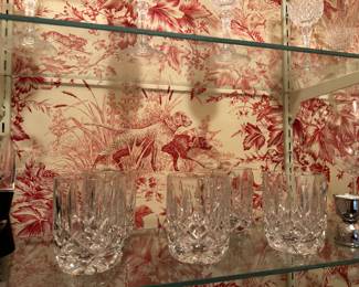 Crystal low ball glassware