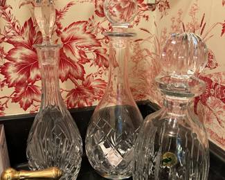 Waterford & crystal decanters 