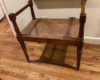 Antique cane bench