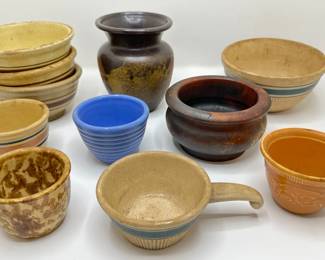 11 Stoneware & Ceramic Bowls, Most Antique Or Vintage
Lot #: 127