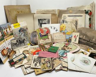 Antique & Vintage Letters, Cards, Ads, Original Art & Other Paper Ephemera
Lot #: 137
