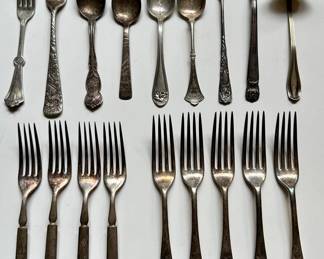 Vintage Silver Plate Roger Brothers Flatware: 2 Sets Of Forks & Single Pieces (18 Pieces)
Lot #: 100