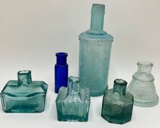 6 Antique Glass Ink Bottles By Stafford, Keller's Detroit & More
Lot #: 113