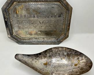 Vintage Silver Plate Reed & Barton Bowl With Cold Spring Country Club Seal & Silver Plate Tray
Lot #: 120